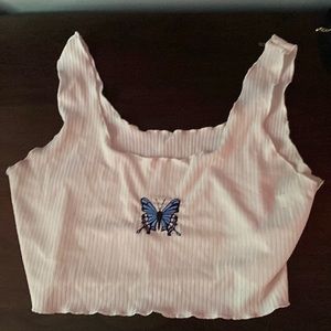 SHEIN butterfly tank top, never worn only tried on
